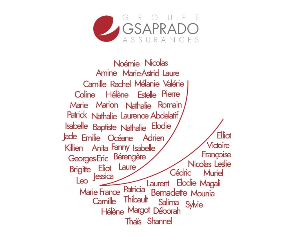 Liste des noms de clients du groupe GSAPRADO assurances.